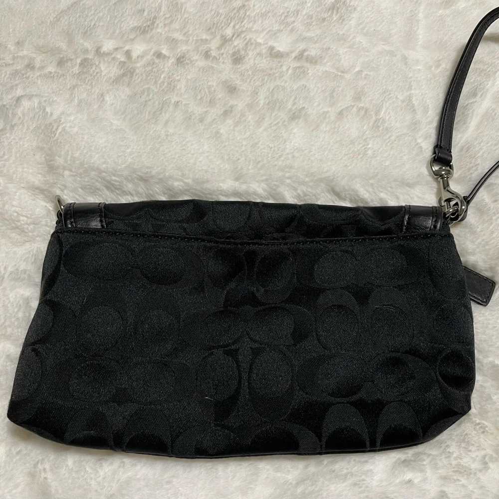 Coach Large Black Wristlet - Picture 2 of 7